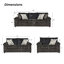 Ensemble de canapé, causeuse et fauteuil moelleux en velours côtelé Oliwier-1382529734