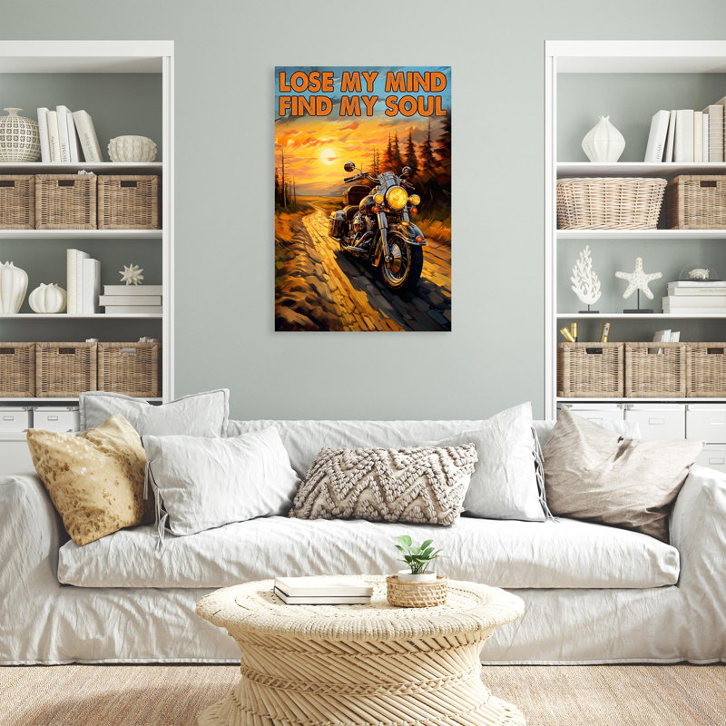 «Moto Lose My Mind 2 - 1 Pièce Rectangle Grap», H 36 po x l 24 po x P 1,25 po