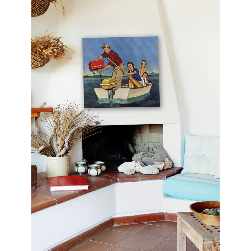 Row We're Out Of Gas by Amos Sewell - Wrapped Canvas Painting, 46cm H x 46cm W