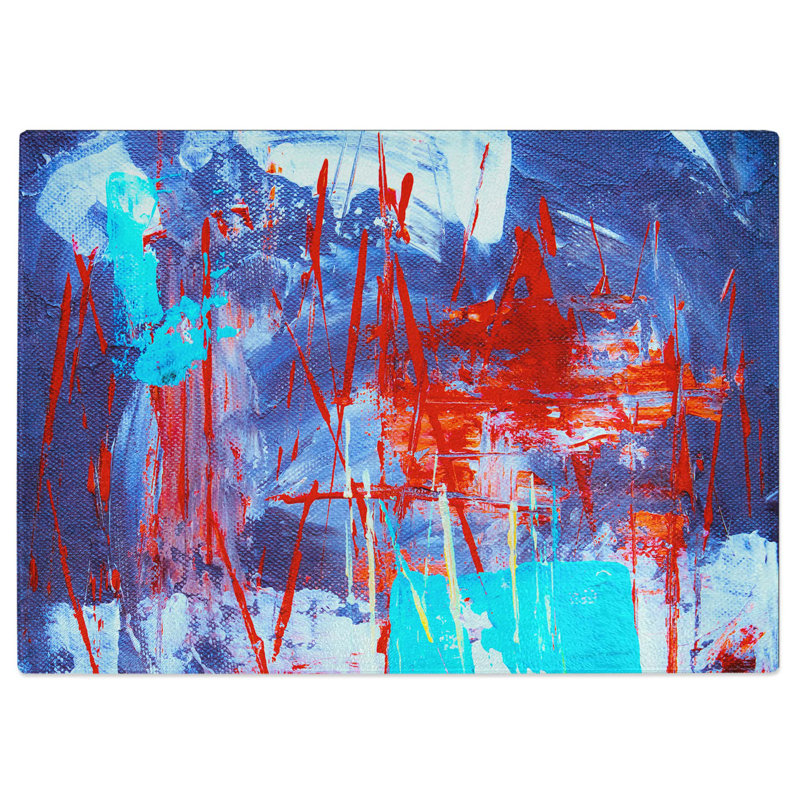 Tempered Glass Art Painting Vol.9 Chopping Board, 39 cm W x 28.5 cm L
