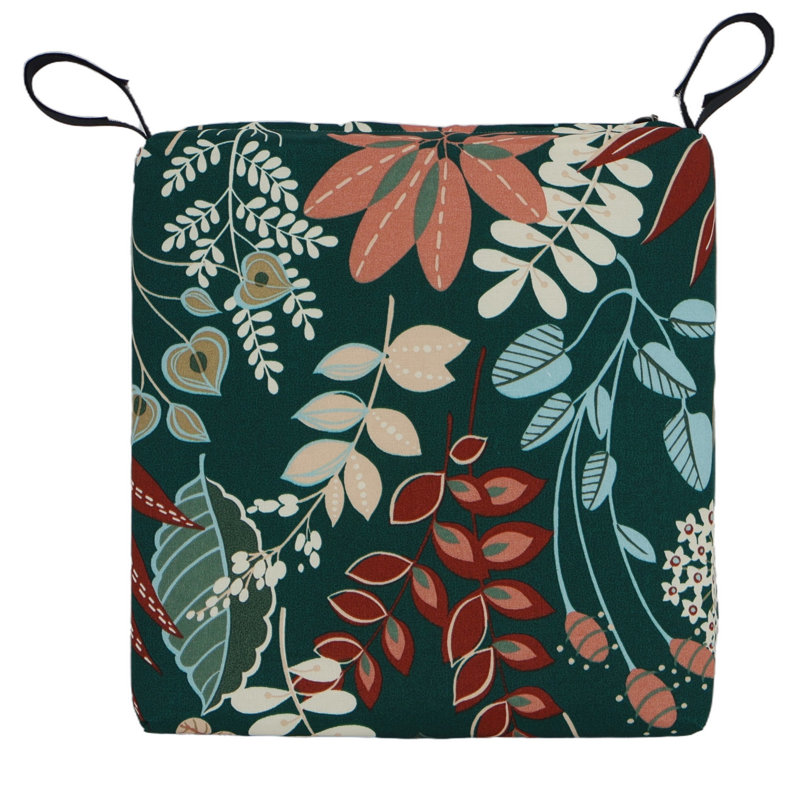 Coussin de siège d'extérieur, Vert floral