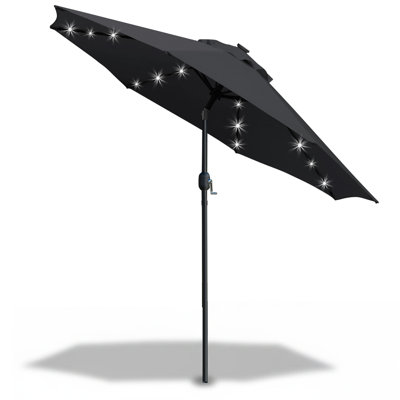 Balkar 9ft Lighted Tilt Market Umbrella