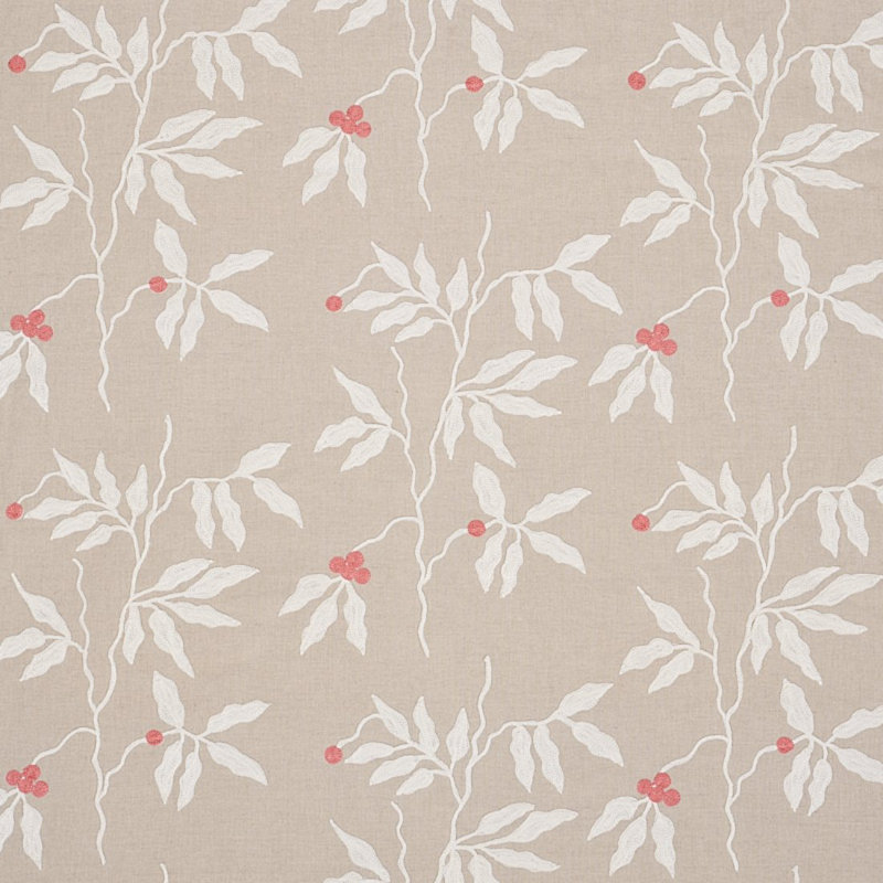 Lilla Embroidery Fabric, Ivory