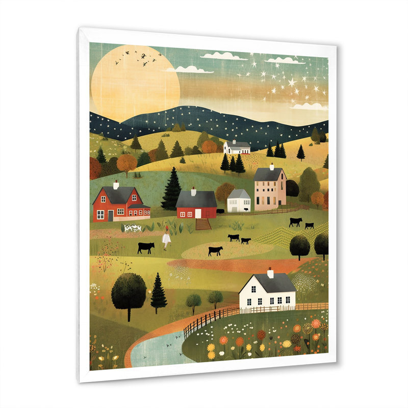 Country Vistas sur impression sur toile, H 32 po x l 24 po x P 1 po, Cadre simple blanc