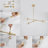 3 - Light Sputnik Modern Linear Dining Room Chandelier UL Listed-1215674233