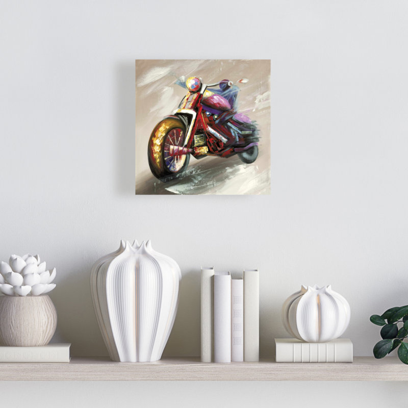 Toile abstraite pour moto | Décoration de salon