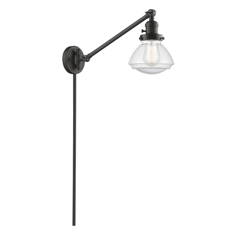 Lampe murale avec bras pivotant 1 lumière Chesterville, Grainé, Incandescent, Bronze huilé