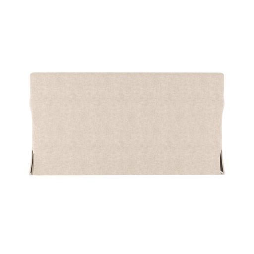 Ludlow Rolled-Arm Skirted Loveseat, Box Weave Linen Alabaster, 34" H x 60" W x 42" D, Weathered