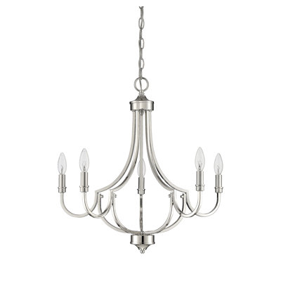 Lustre empire 5 lumières de style bougie Crimins