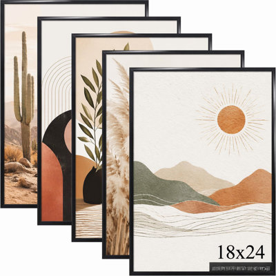 Poster Frame Set, Black Gallery Wall Frames 