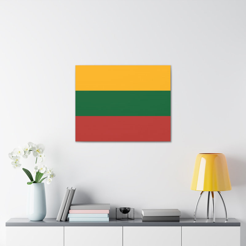 "Drapeau de la Lituanie" sur toile, H 18 po x l 24 po