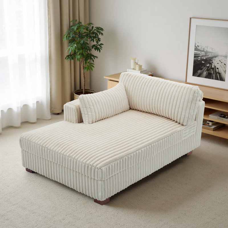Bukvice Chaise Lounge, Left Hand Facing, White