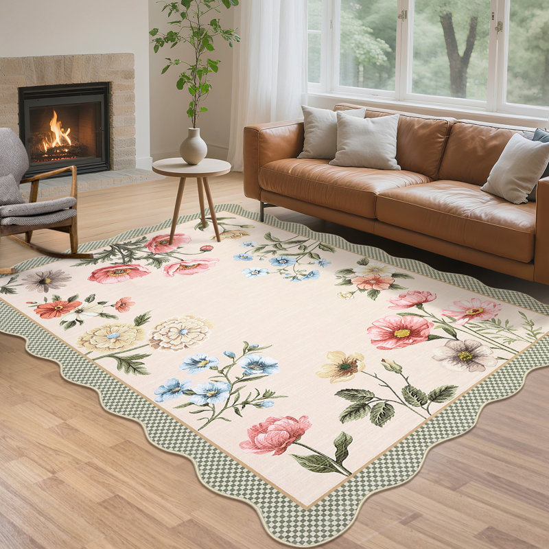 Tapis Farmhouse Floral, Rectangle 10 pi x 13 pi