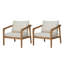 Ensemble de fauteuils club d'extérieur en bois d'acacia Iker
