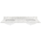 61'' Marble Double Bathroom Vanity Top with Sink