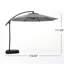 Parasol de jardin simple en forme de banane avec parasol d'extérieur en aluminium léger, gris et résistant aux intempéries