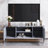 60" Mirrored TV Stand With Crushed Diamond Glass Doors - Modern Media Entertainment Center For Living Room, Adjustable Storage TV Console Table For 65-Inch TV