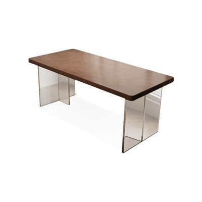 Bureaux rectangulaires en bois massif noyer