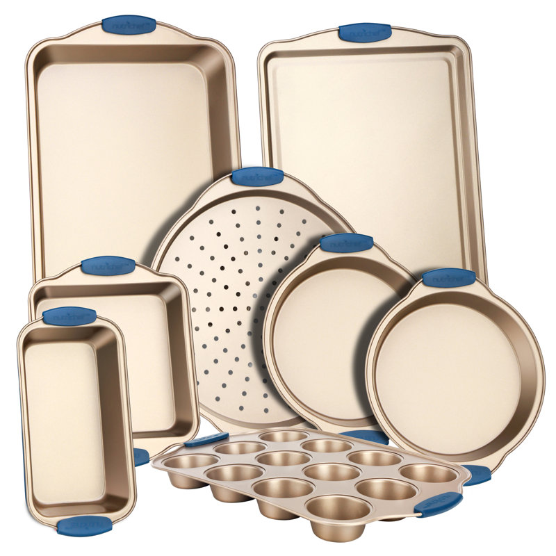 NutriChef 8 Piece Non-Stick Steel Bakeware Set