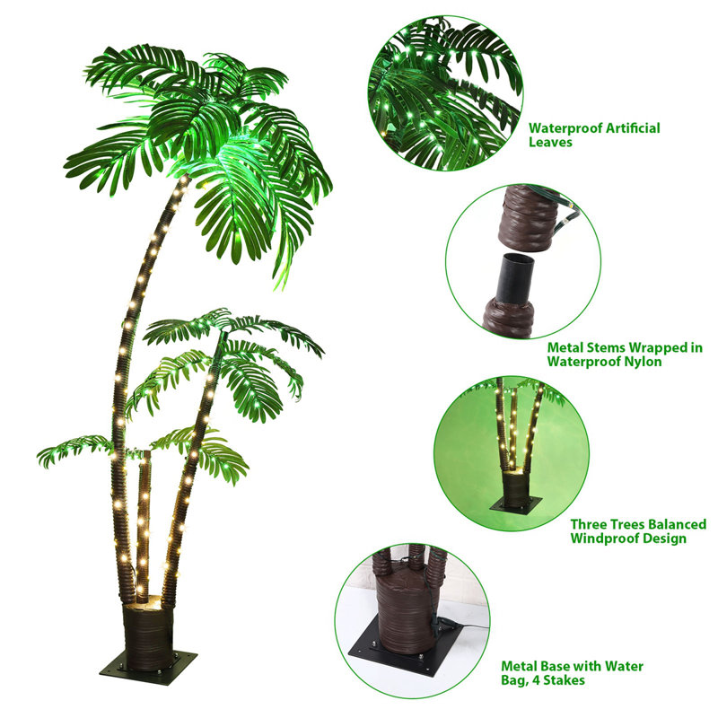 73'' Faux Palm Tree in Freestanding