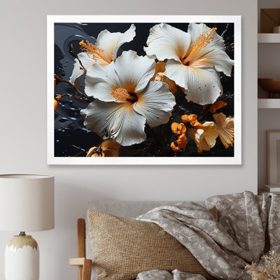 «Hibiscus Orange Blossums» sur toile