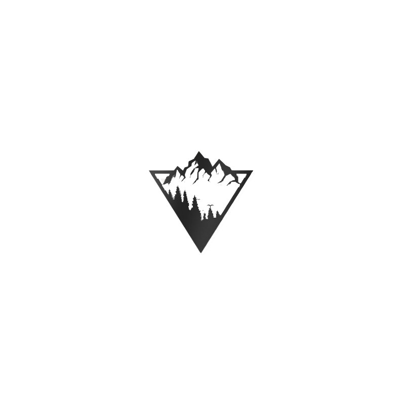 Mountain Nature Wall Décor, 22" H x 21" W x 0.06" D