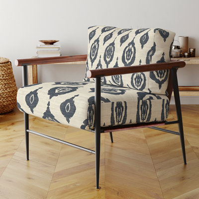 Chaise rembourrée Country Farmhouse - Fauteuil Ikat