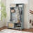 Clothes Hanger Hall Tree Storage Bench Shoe Rack For Entryway-2095130213