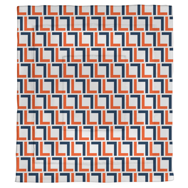 Édredon simple Football Luxury, Blanc / orange / bleu, Édredon simple TG