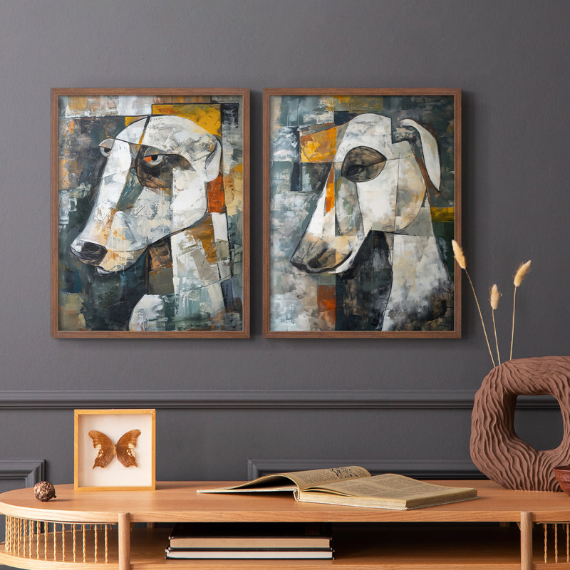 ANIMALS Series Cxxi - reproduction encadrée de qualité supérieure - prête à être accrochée - aucun clou requis - aucun clou requis