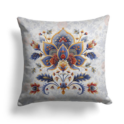 Coussin en faux suède à motif cachemire à motif cachemire et cuivre gris