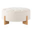 Table basse ronde avec repose-pieds capitonné-61058246