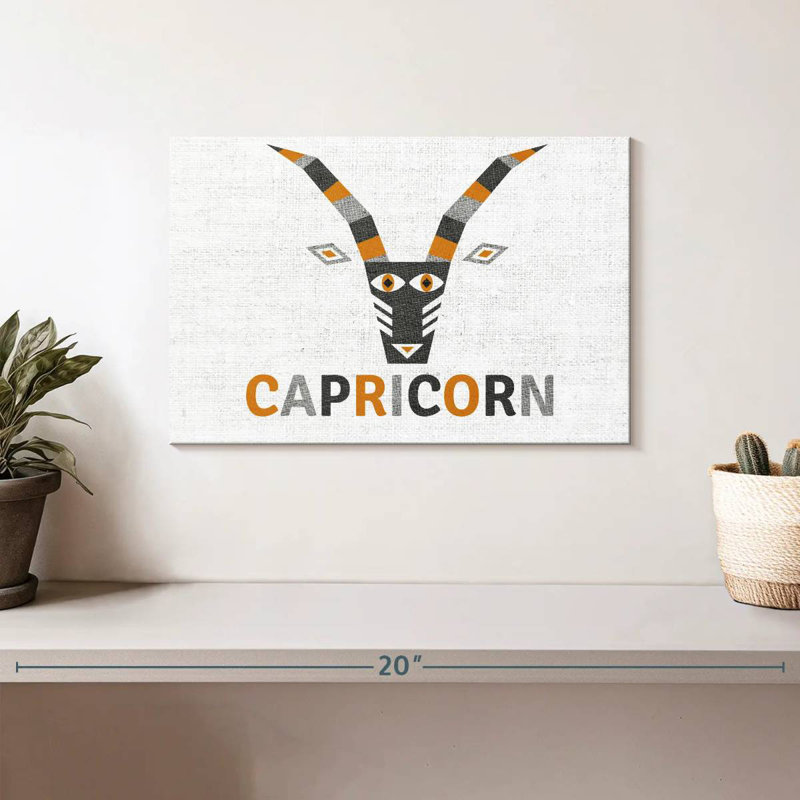 Capricorne géométrique Adella, H 8 po x l 12 po