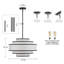Lustre tambour 4 lumières en lin moderne-170894080-170894092-170894090