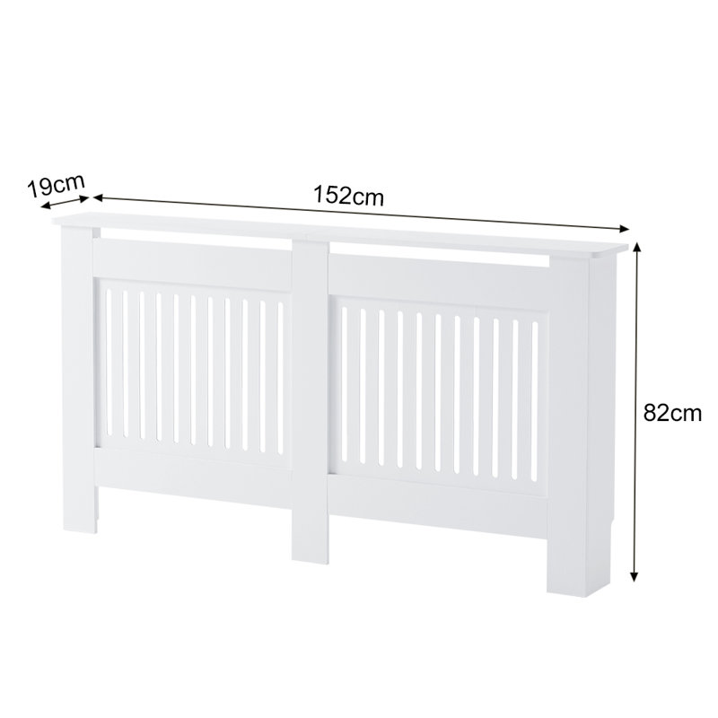 Phaedra Radiator Cover, 82cm H x 152cm W x 19cm D