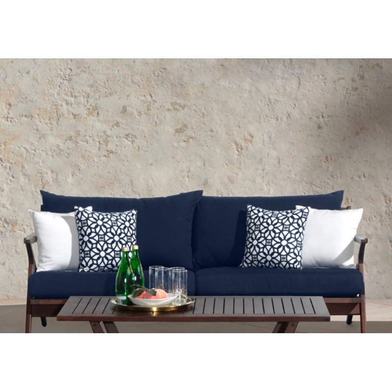 Canapé d'extérieur Minhaj Sunbrella - bleu, Bleu marine Sunbrella