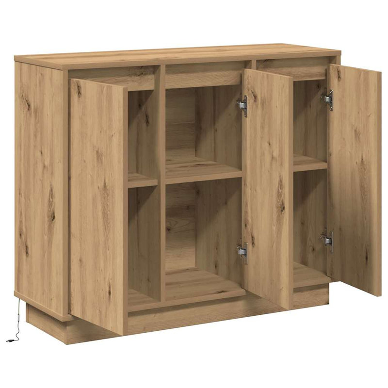 Sideboard With Shelf 90 X 32 X 75 Cm Engineered Wood, Artisan Oak
