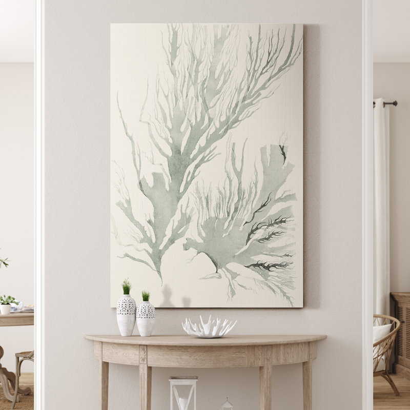 " Sage Green Seaweed IV ", 24" H x 36" W x 1.5" D