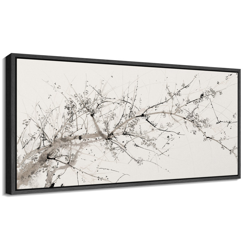 «Chinoiserie», encre minimaliste antique, décoration rétro, très grand, reproduction d'art, art mural, chambre à coucher
