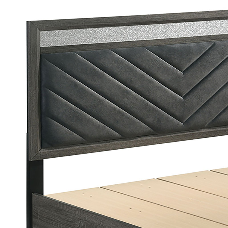 Queen Bed, Gray, Queen