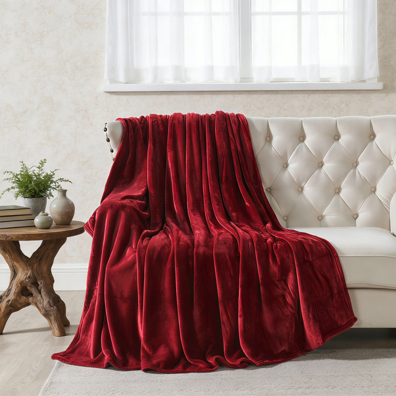Jeté en flanelle Cozy, Marron