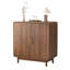 Armoire latérale sculptée avec tablettes réglables