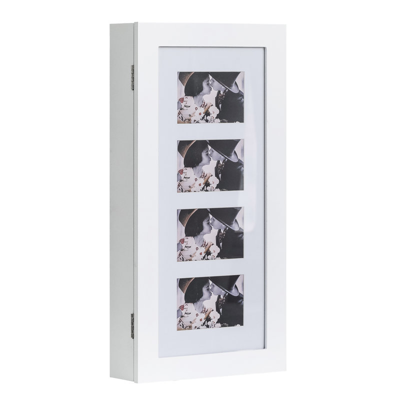 Armoire à bijoux murale avec miroir Tereasa, White