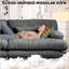 Canapé modulaire capitonné en chenille pour salon-1803640847