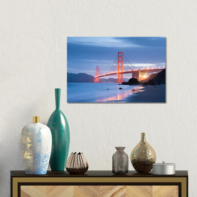 Golden Gate Blues 1 Piece Wall Art on Canvas