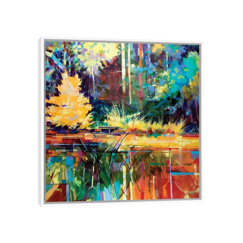 Waterloo Screens by Doug Eaton - Painting on Canvas, 93.98 cm H x 93.98 cm W, White Framed