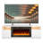 70" Fireplace Tv Stand With 36" Electric Fireplace, Led Lighted Entertainment Center, Media Console Table, Storage Cabinet For Tvs Up To 80"-174561624