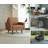 Statura 32" Mid-Century Square Arm Accent Chair, Sofa Chair, Grey-1025096268