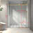 Shower Door 6076 Brushed Gold - One Fixed And Shifted, 70Mm 304 Stainless Steel Pulleys, , Nano Easy Clean, -Proof Coating With Soft Closing, Cleaning, For Bathroom-124069851