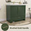 Armoire de salle de bain autoportante en bois massif l 36 po x P 21,5 po avec tiroir en queue d'aronde et porte à fermeture en douceur (assemblé)-92666608